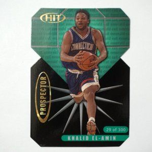 2000 Sage Hit Khalid El-Amin Prospector Die Cut SP #'d 29/300 UCONN Huskies SSP